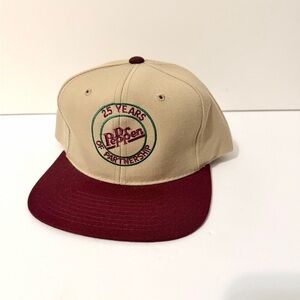Dr Pepper Hat Vintage Hat Cap Snapback 90s Yupoong Wool Embroidered Deadstock